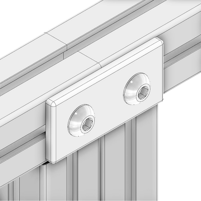 41-110-1 MODULAR SOLUTIONS ALUMINUM CONNECTING PLATE<br>45MM X 90MM FLAT W/HARDWARE